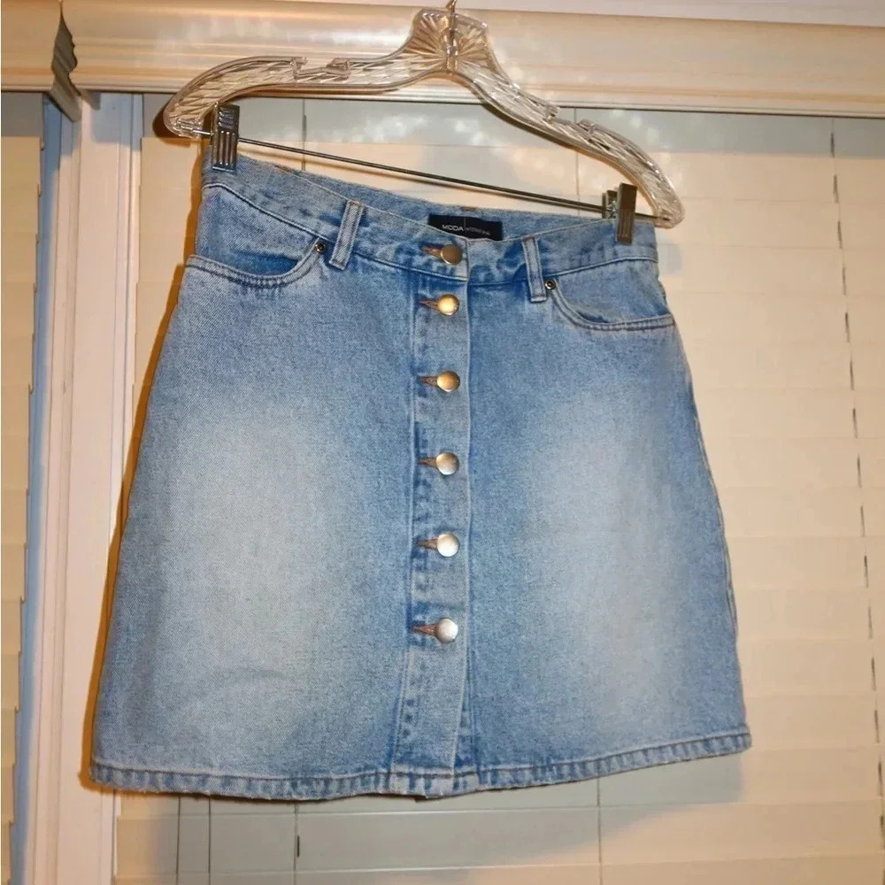 Moda International Denim Mini Skirt